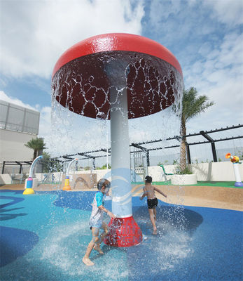 Big Fiberglass Water Park Umbrella 2.0M Diameter Children Mushroom Water Fountain