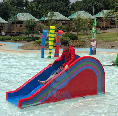 Rainbow Mini Splash Pad Children Fibreglass Water Slides Height 1.1m Width 0.6m