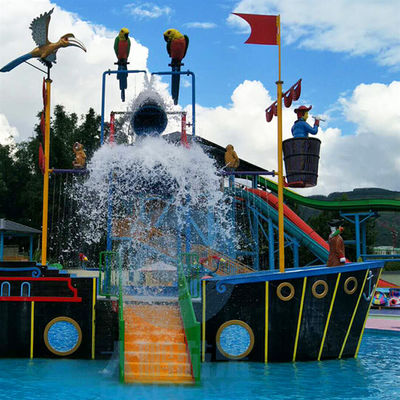 Fiberglass Water Tower Slide Pirate Ship Anti Rust Playground Aqua Park Slides
