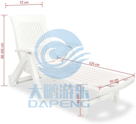 Folding Chaise Recliner Chair Outdoor Portable For Hotel Beach Resort Pool