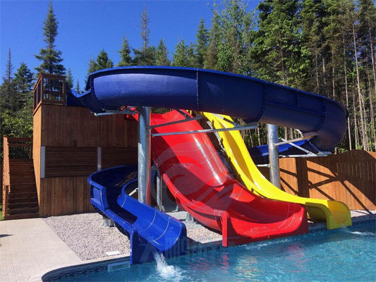 Hotel Swimming Pool Water Slide Fiberglass Aqua Park Equipment 4.5m Height