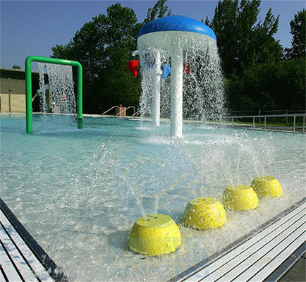 Children Water Splash Pad 3.0m Height Mushroom Water Fountains For Spray Park