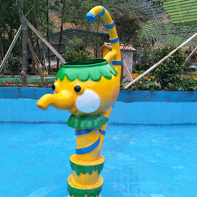 Glass Fiber Playground Water Splash Pad Teapot Style For Children