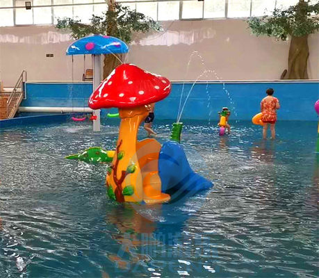 2.6m Height Splash Small Water Slide Fiberglass Mushroom Water Slide For Children