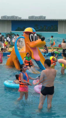 Double Flume Mini Pool Slide Fiberglass Children Swimming Pool Dog Slide Anti UV