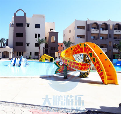 Outdoor Cobra Mini Pool Slide Fiberglass Swimming Pool Water Game For Children