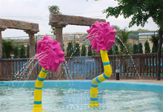 Glass Fiber Water Splash Pad Anti Static Children Rose Flower Water Spray Park