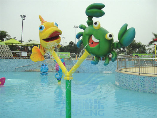 Fiberglass Fish And Crab Spray Set Toys For Children Aqua Park Splash Zone