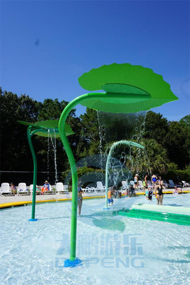 Sprig Trapa Leaf Waterfall Swimming Pool Fountain SS 304 For Splash Park