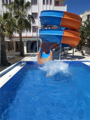 Glass Fiber Swimming Pool Water Slide 4.0m Height Anti UV For Aqua Park Home