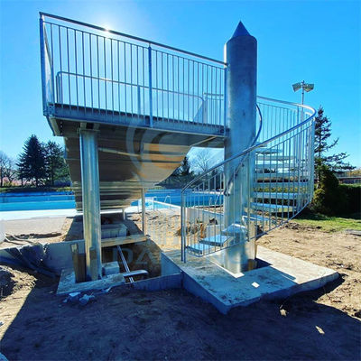 Stainless Steel Swimming Pool Water Slide 2.0m Height Anti Oxidation For Family