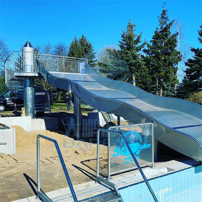 Stainless Steel Swimming Pool Water Slide 2.0m Height Anti Oxidation For Family