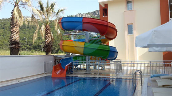 Anti Ultraviolet fade Swimming Pool Water Slide Fiberglass Colorful Water Slide