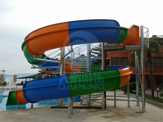 3.5M Private Commercial Size Water Slide Fiberglass Swimming Pool Slide For Adults