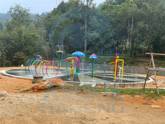 Malaysia Resort Water Slide Aqua Park 400㎡ Water Splash Zone For Children