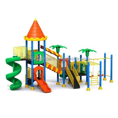 Good price China Custom Children Park Equipment Playground Big Plastic Slide Swing Sets Outdoor for Kids online
