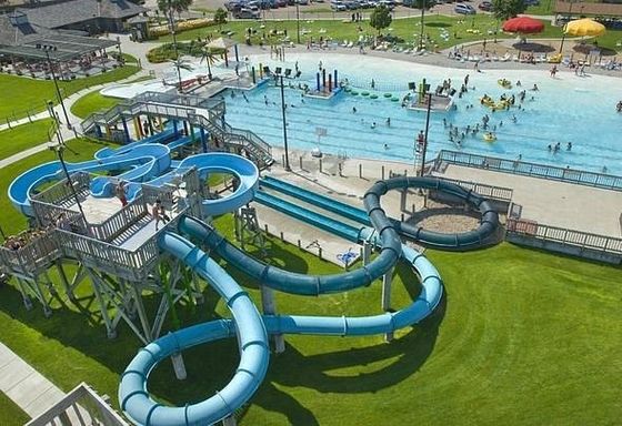 Water Play Outdoor Fiberglass Swimming Games Pool Slides Aqua Park Equipment For Kids