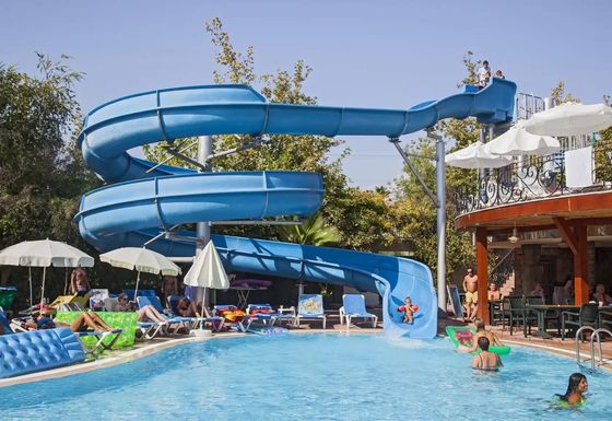 Water Amusement Theme Park Pool Fiberglass Slide For Kids Play Customized Color