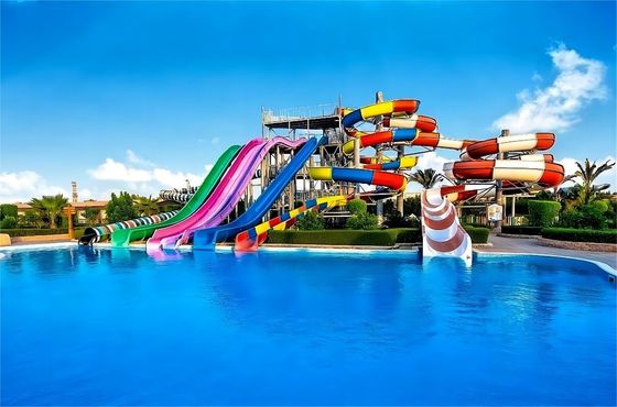 OEM Outdoor Water Play Park Kids Fiberglass Slide for Games Pool