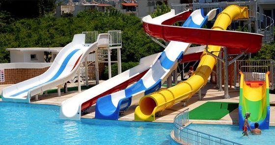 Water Aqua Park Equipment Playground Fiberglass Slide Set For Kids