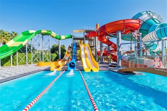 12mm Fiberglass Water Slide For Kids Outdoor Commercial Water Park Swimming Pool Rides