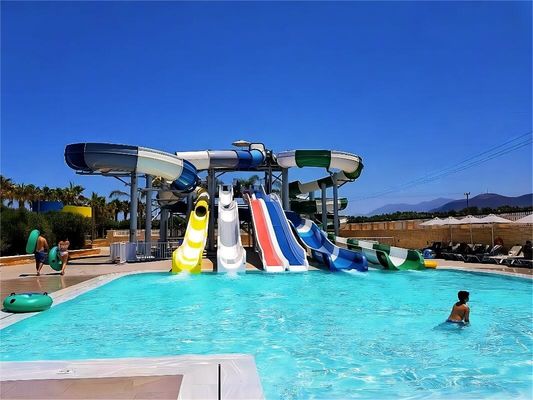 ODM Water Amusement Park Rides Facilities Swimming Pool Fiberglass Slide for Children