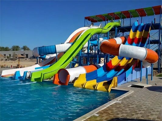 1 People Play Water Park Slide Games Equipment Fiberglass Water Slide Set