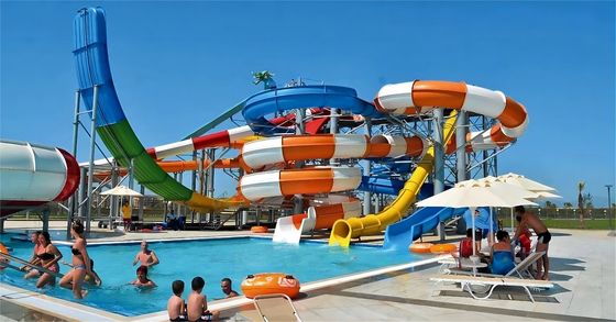 Child Amusement Park Swimming Pool Equipment Fiberglass Toys Water Slides