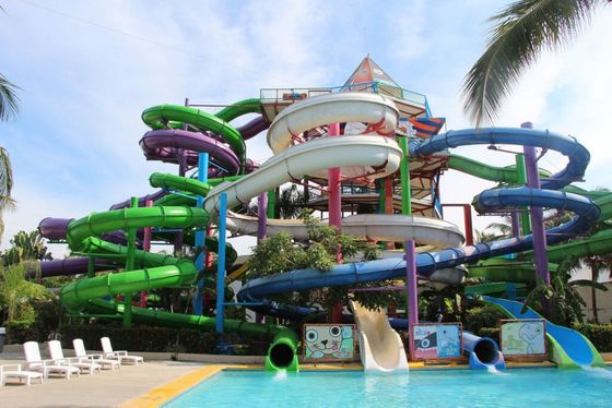 Outdoor Amusement Park Kids Games Water Rides Fiberglass Slide