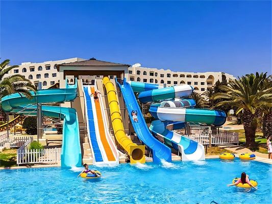 8m Height Outdoor Water Park Child Games Rides Fiberglass Slide For Kids