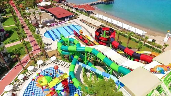 Hot Dipped Galvanized Steel Water Amusement Park Swimming Pool Equipment Fiberglass Water Slide