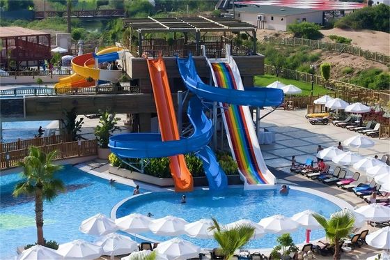 OEM Outdoor Commercial Amusement Park Carnival Ride Fiberglass Water Slide Sets