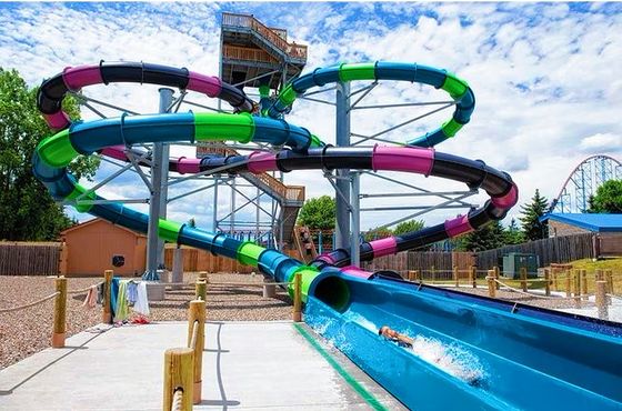 ODM Outdoor Commercial Water Amusement Park Playground Swimming Pool Tube Slide For Children
