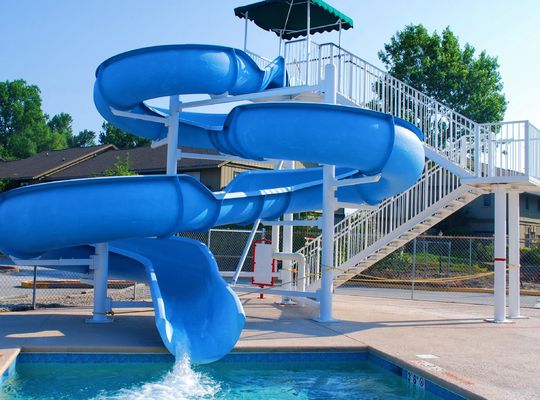 OEM Amusement Aqua Park Swimming Pool Water Ride Fiberglass Slide For Outdoor