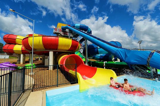Water Games Park Playground Swimming Pool Equipment Fiberglass Spiral Slide