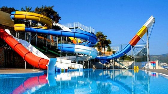 Good price Commercial Children Water Fun Amusement Park with Fiberglass Water Slide Set online