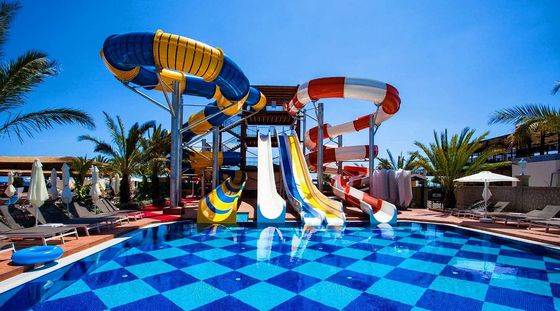 Good price Aqua Water Park Summer Water Games Swimming Pool Water Toy Fiberglass Slide for Children online
