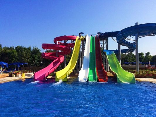 Kids Swimming Pool Rides Water Play Equipment Fiberglass Slide