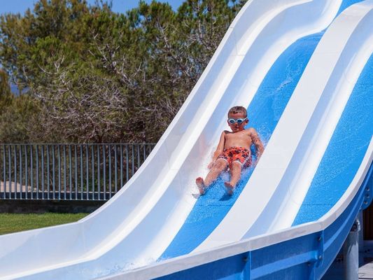 Good price Outdoor Amusement Water Park Games Equipment Fiberglass Slide For Swimming Pool online
