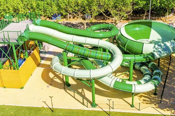 Water Park Playground Games Ride Water Amusement Fiberglass Slide Set