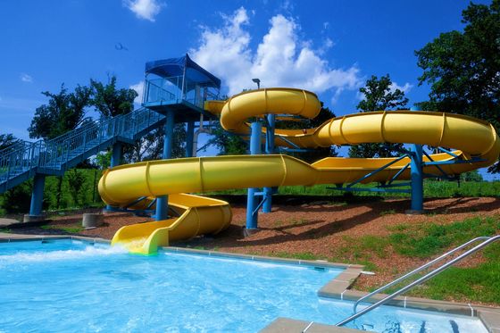 Good price Outdoor Amusement Park Kids Swimming Pool Spiral Fiberglass Water Slide online