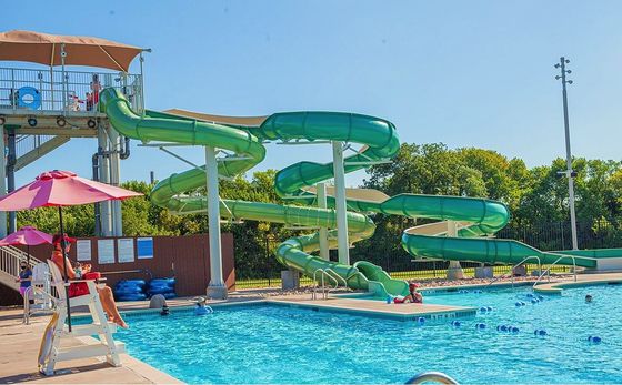 Good price OEM Commercial Swimming Pool Playground Fiberglass Water Slide Set online