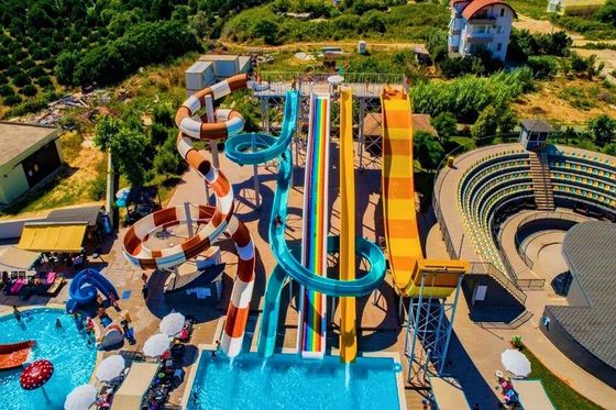Good price Water Park Playground Area Equipment Swimming Pool Games Fiberglass Slide online