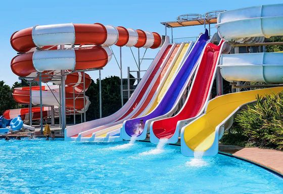 Outdoor Water Amusement Park Playground Equipment Custom Games Slides For Kids