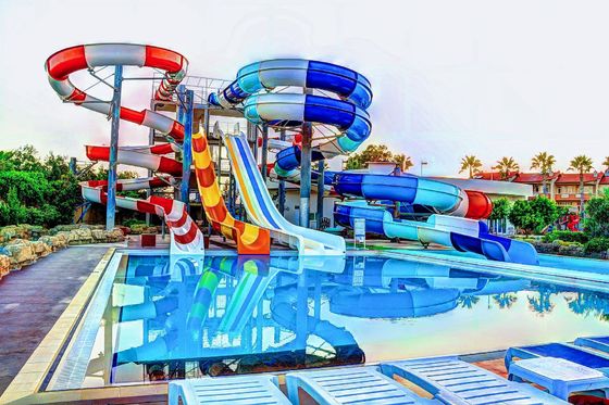 Good price Water Park Playground Games Fiberglass Play Equipment Spiral Slide For Kids online