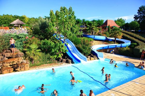 Amusement Park Facilities Aquatic Game Fiberglass Water Slide 1 Person Riders