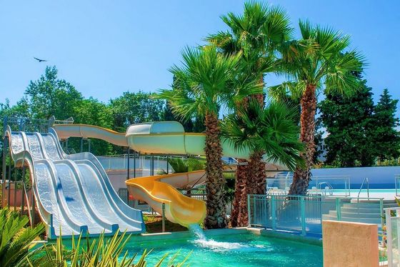 Good price 5m Height Outdoor Aqua Water Park Swimming Pool Water Theme Spiral Fiberglass Slide online