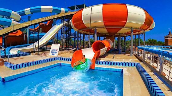Good price Water Park Swimming Pool Fiberglass Aqua Spiral Tube Slide online