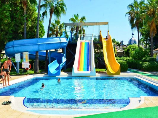 Good price Outdoor Water Game Park Children Custom Equipment With Fiberglass Slide Set online