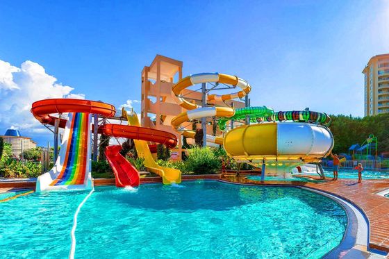 Good price Outdoor Children Swimming Pool Large Slide Set Equipment online